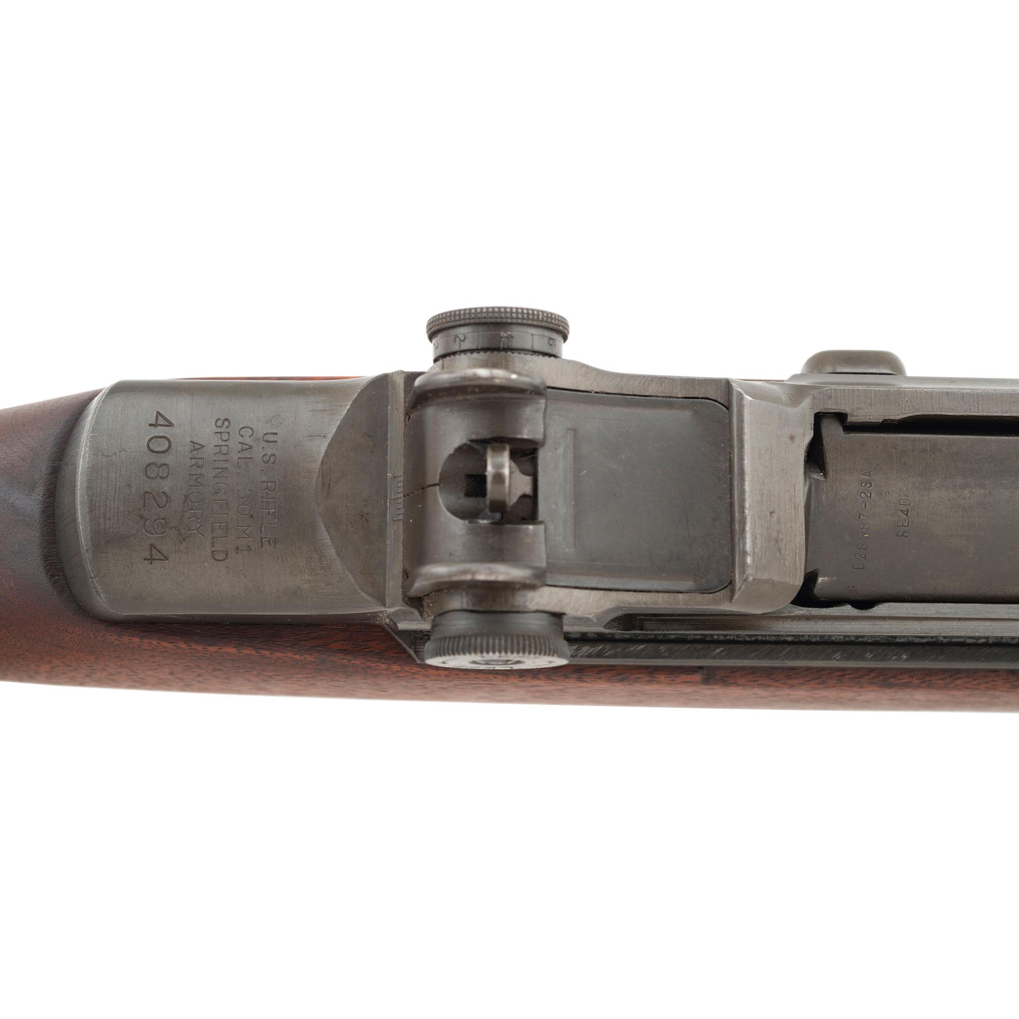 **Springfield M1 Garand Dated December, 1941 with Original Barrel, Uncut Operating Rod, Flush Nut Sights, British Poofs