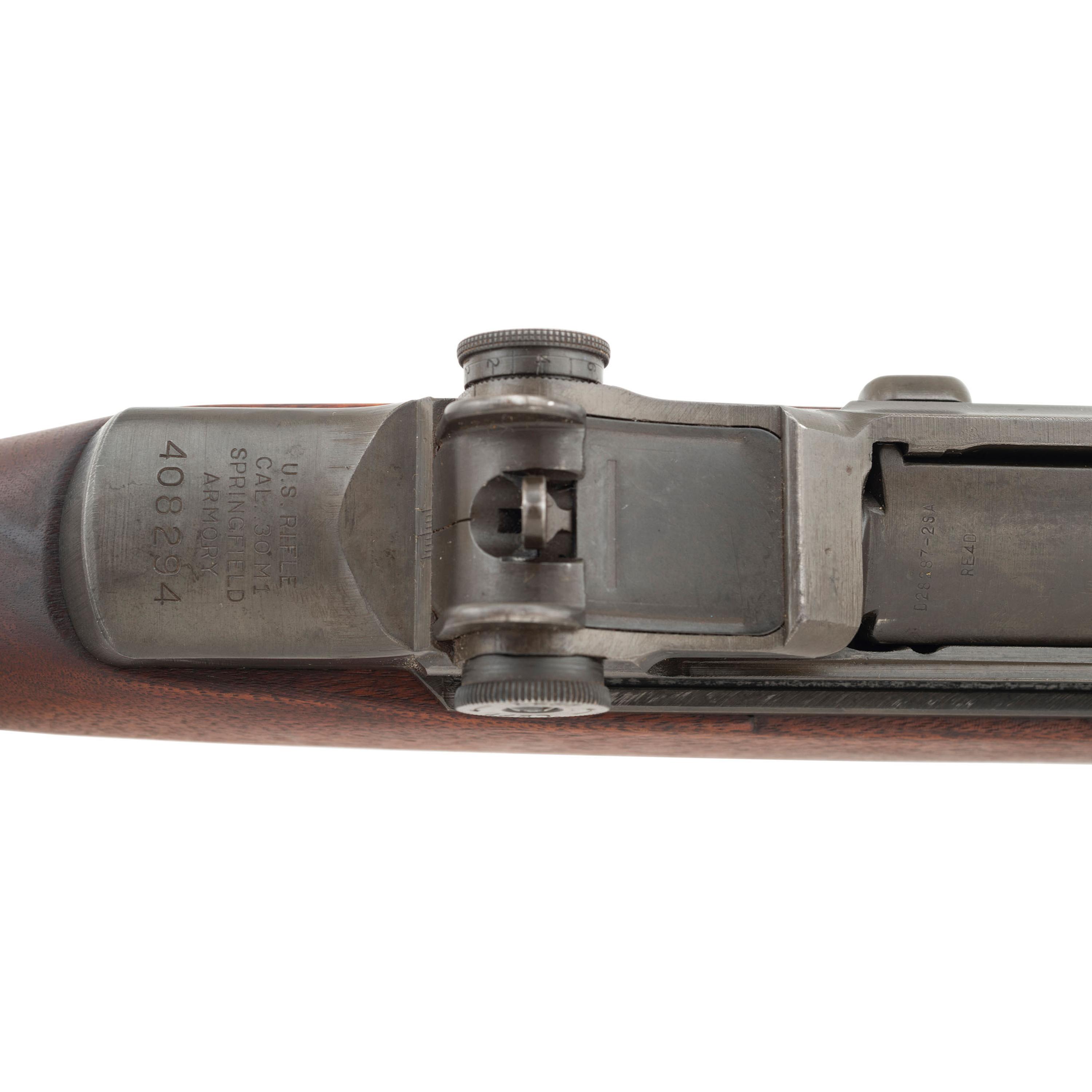 **Springfield M1 Garand Dated December, 1941 with Original Barrel, Uncut Operating Rod, Flush Nut Sights, British Poofs