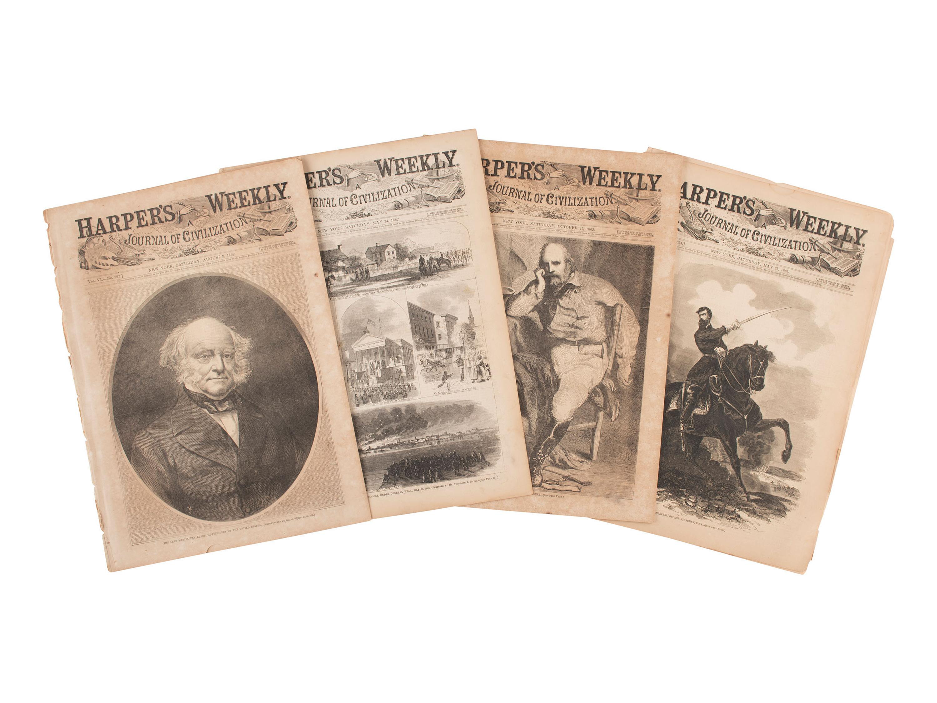 [CIVIL WAR]. Harper's Weekly . Bound volume for Oct. 1863-May 1864. [ With: ] 120+ issues.