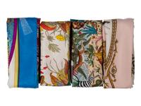 Four Silk Scarves: Two Hermès and Two Gucci