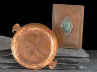 Navajo Copper Box and Ash Tray