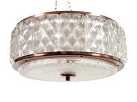 An Orrefors Flush Mount Fixture with Frosted Glass