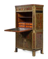 A Louis XIV Style Boulle Marquetry Marble-Top Secrétaire à Abattant