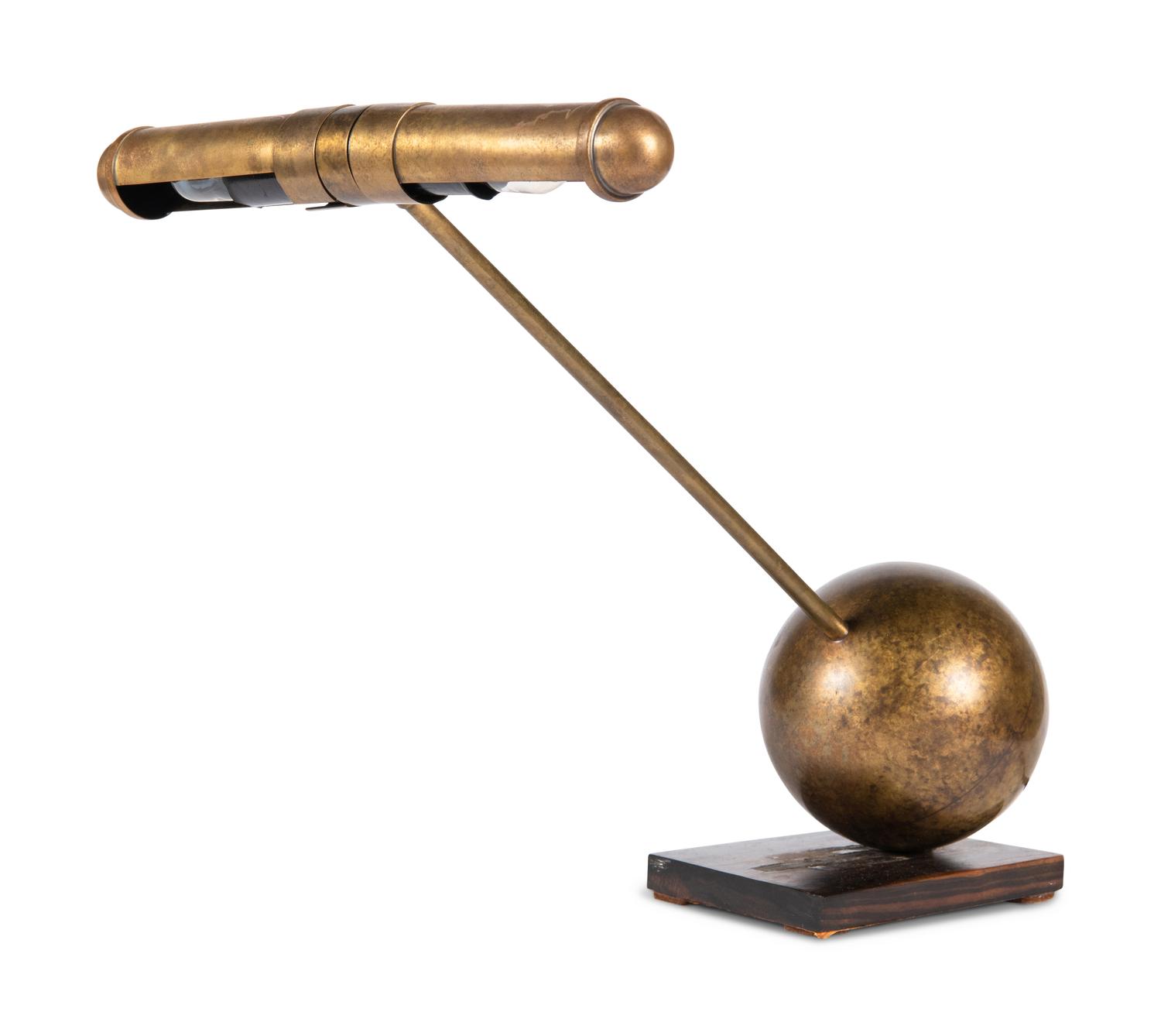 A Gilt Brass Table Lamp