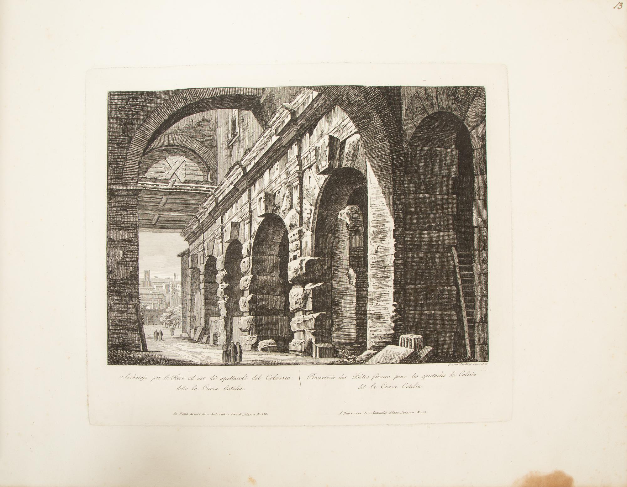 ANTONELLI Giacomo (editor) Nuova raccolta delle principali vedute antiche e moderne dell ' alma citta di Roma e sue vicinanze.