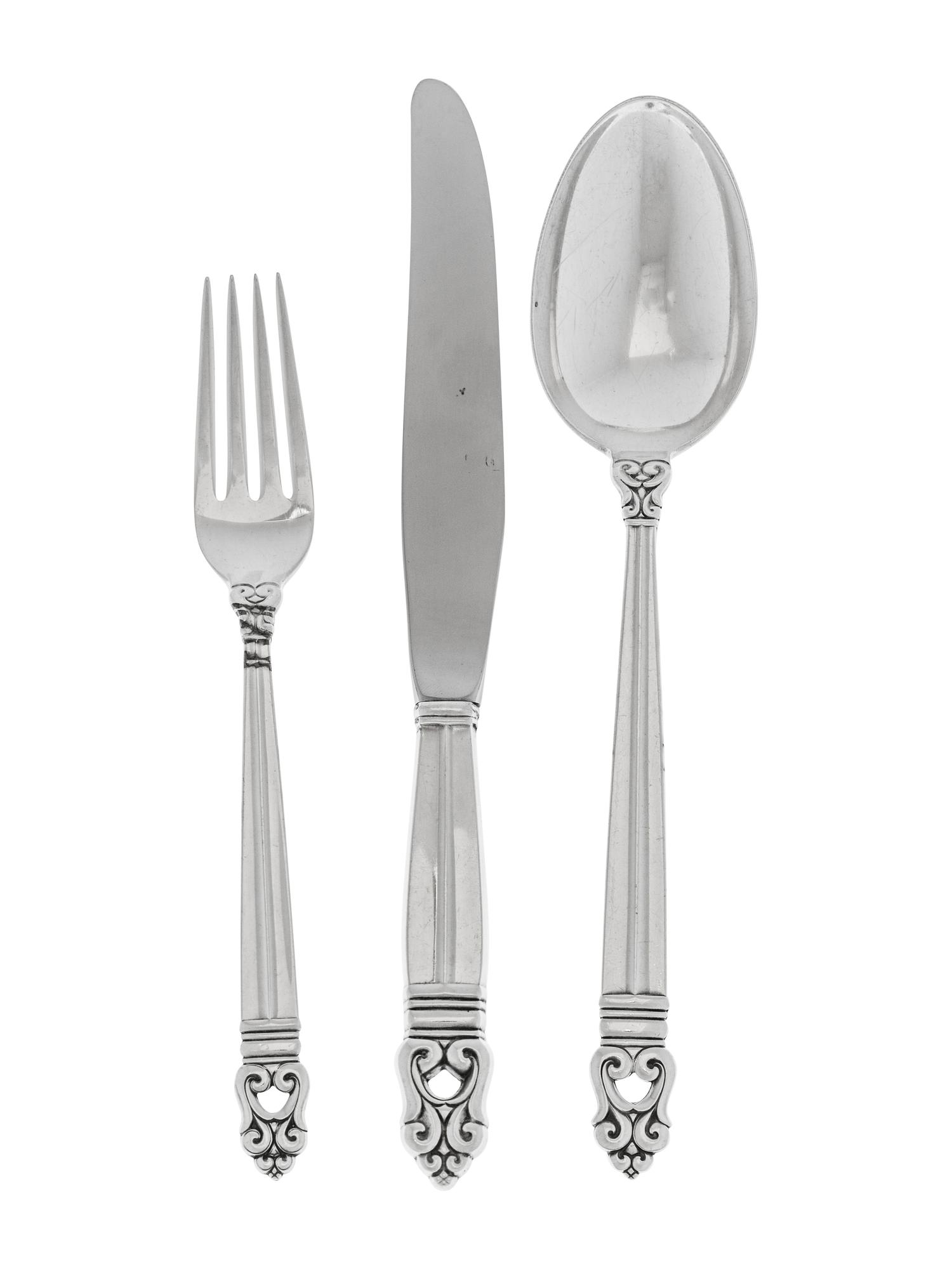 An American Silver Flatware Service
