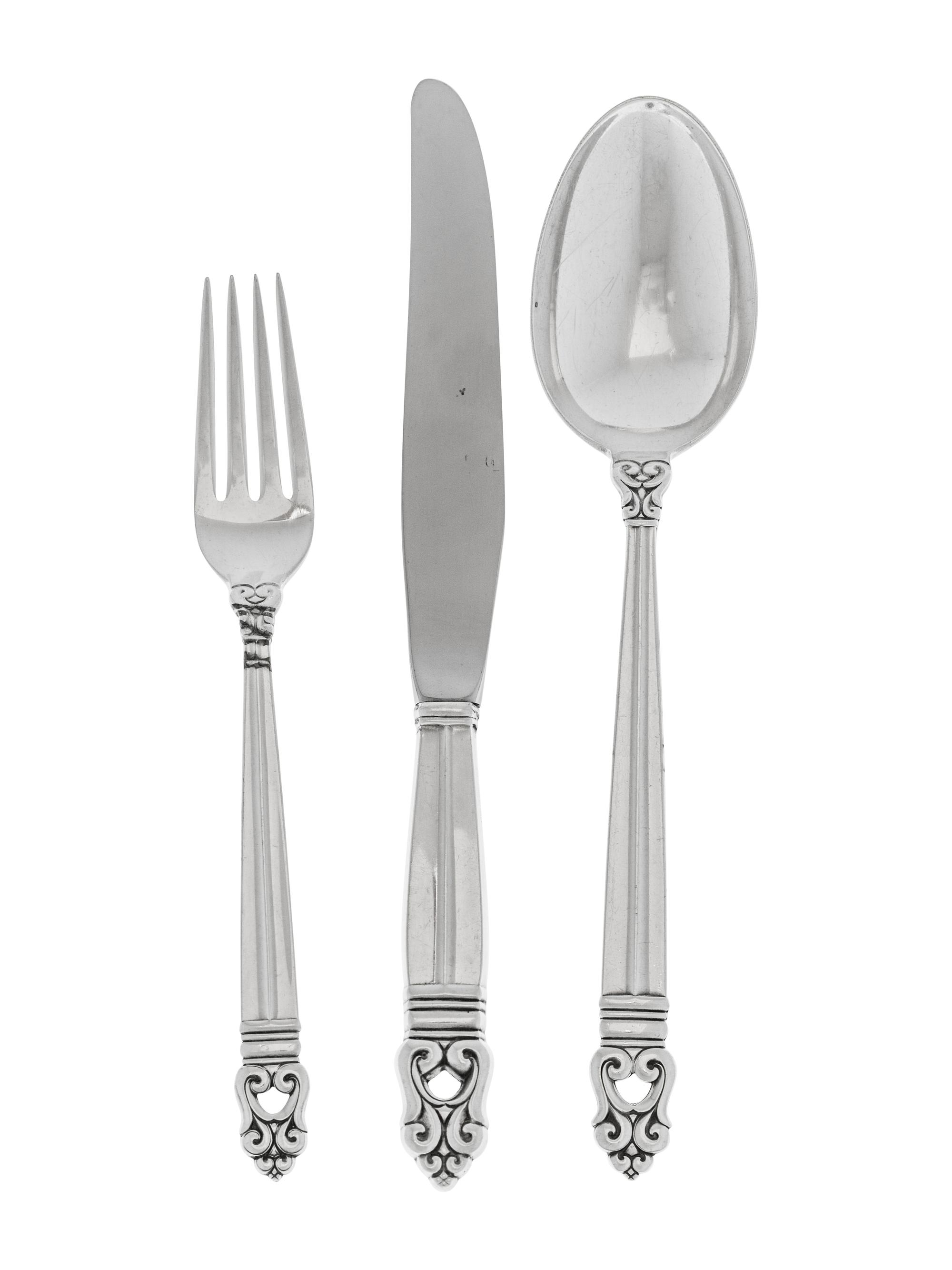 An American Silver Flatware Service