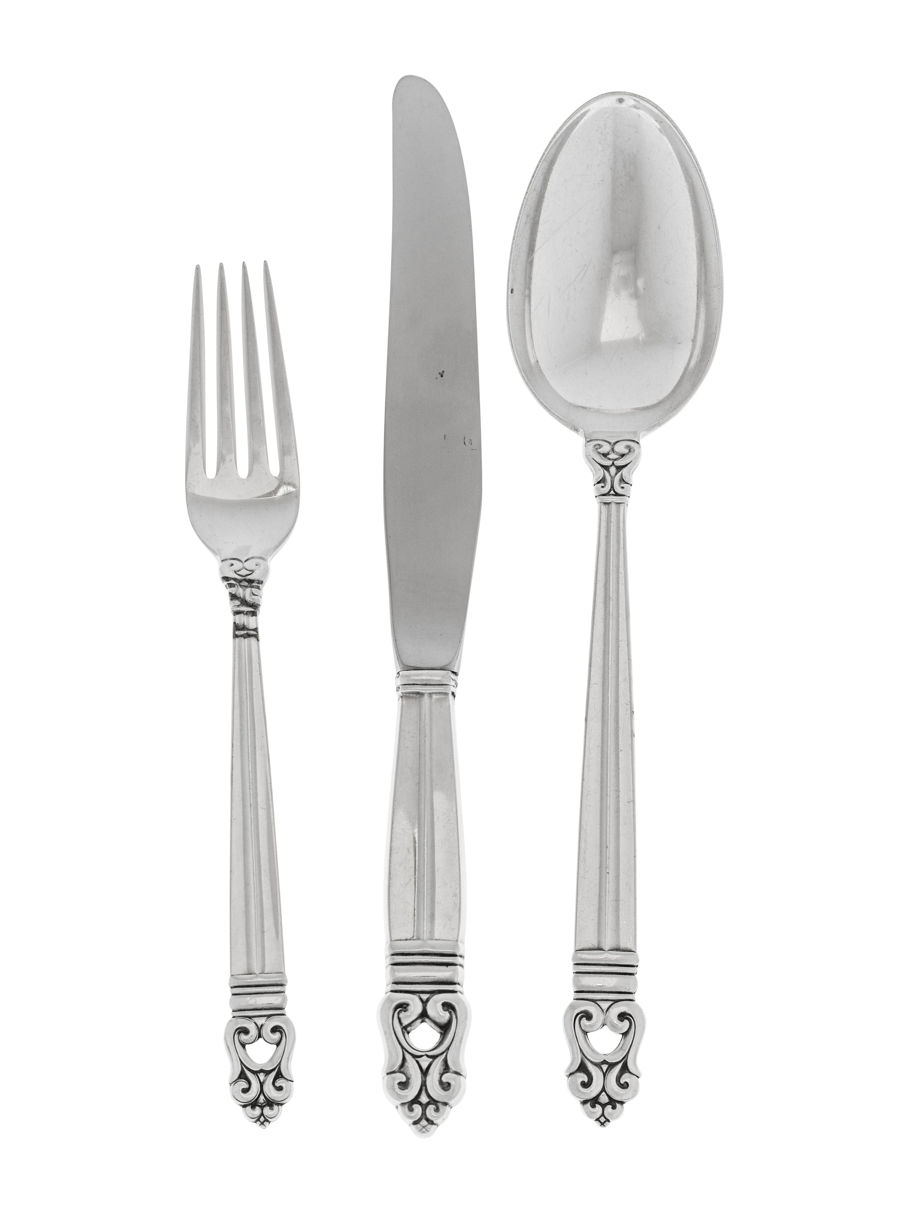 An American Silver Flatware Service