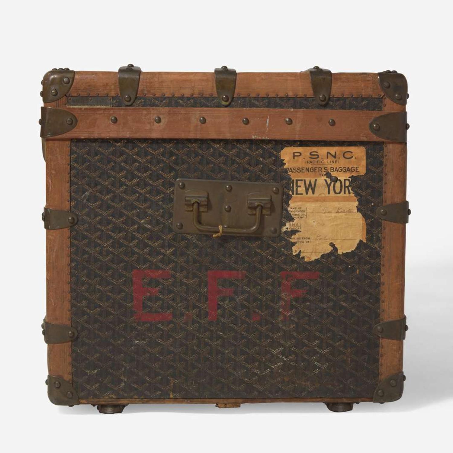 An E. Goyard Ainé Steam Trunk E. Goyard Ainé c. 1920's