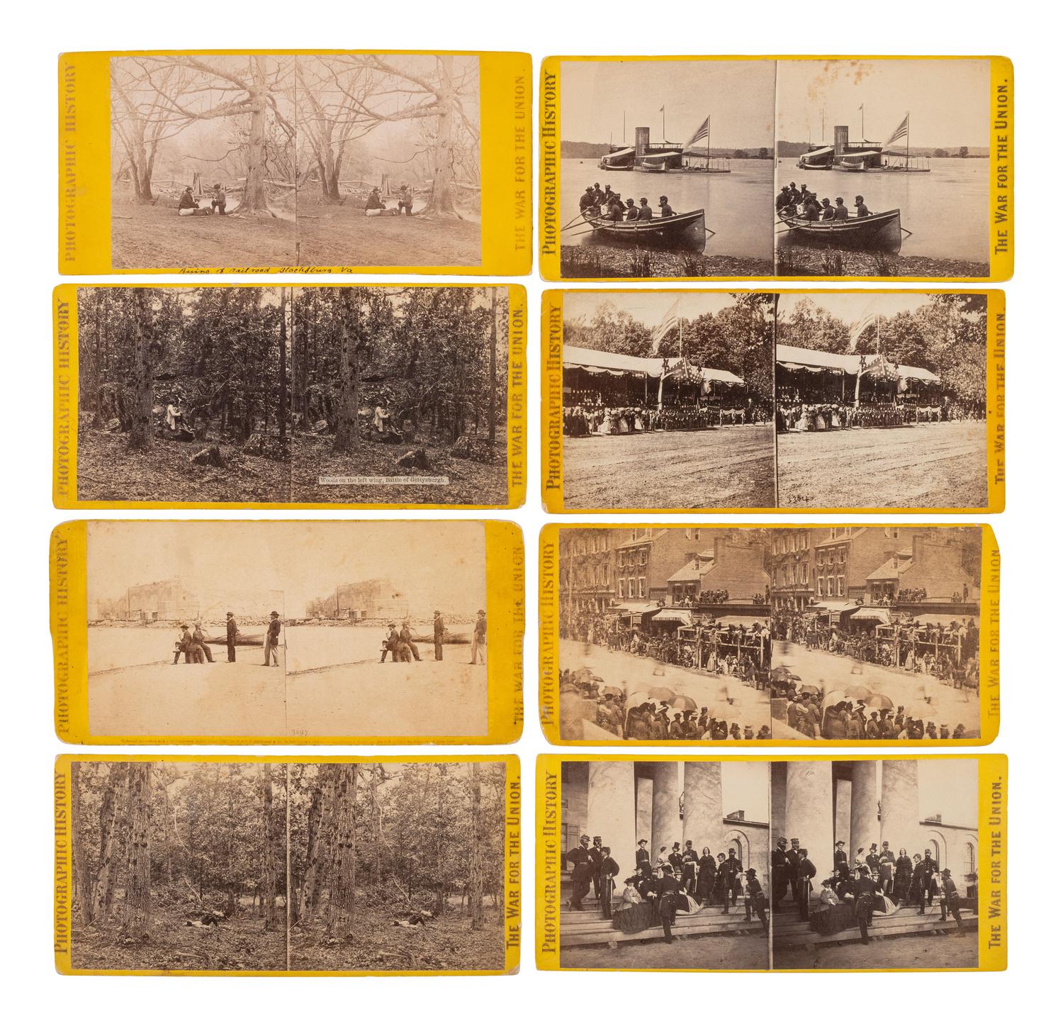 [CIVIL WAR]. A collection of 85 stereoviews from "The War for the Union" series. E. & H.T. Anthony, New York.