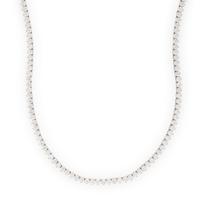 Diamond and White Gold Line Necklace