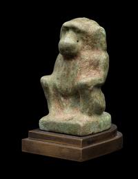 An Egyptian Faience Baboon