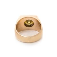 TREATED FANCY DEEP YELLOW DIAMOND RING
