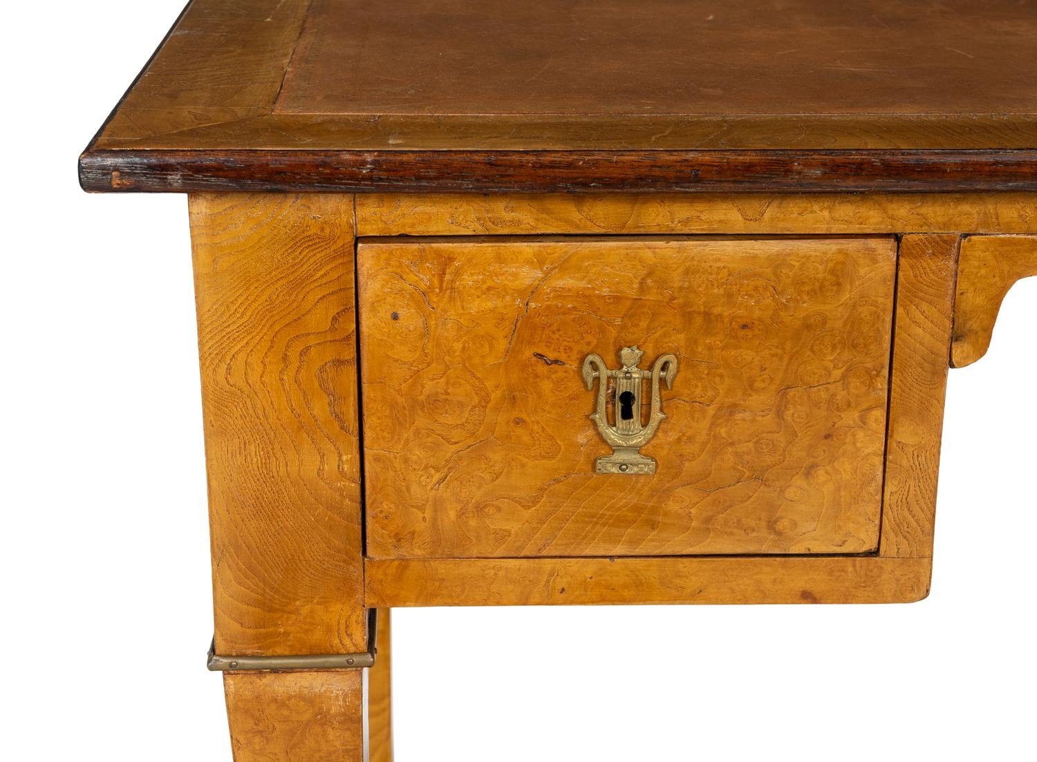 A Directoire Burl Walnut Bureau Plat
