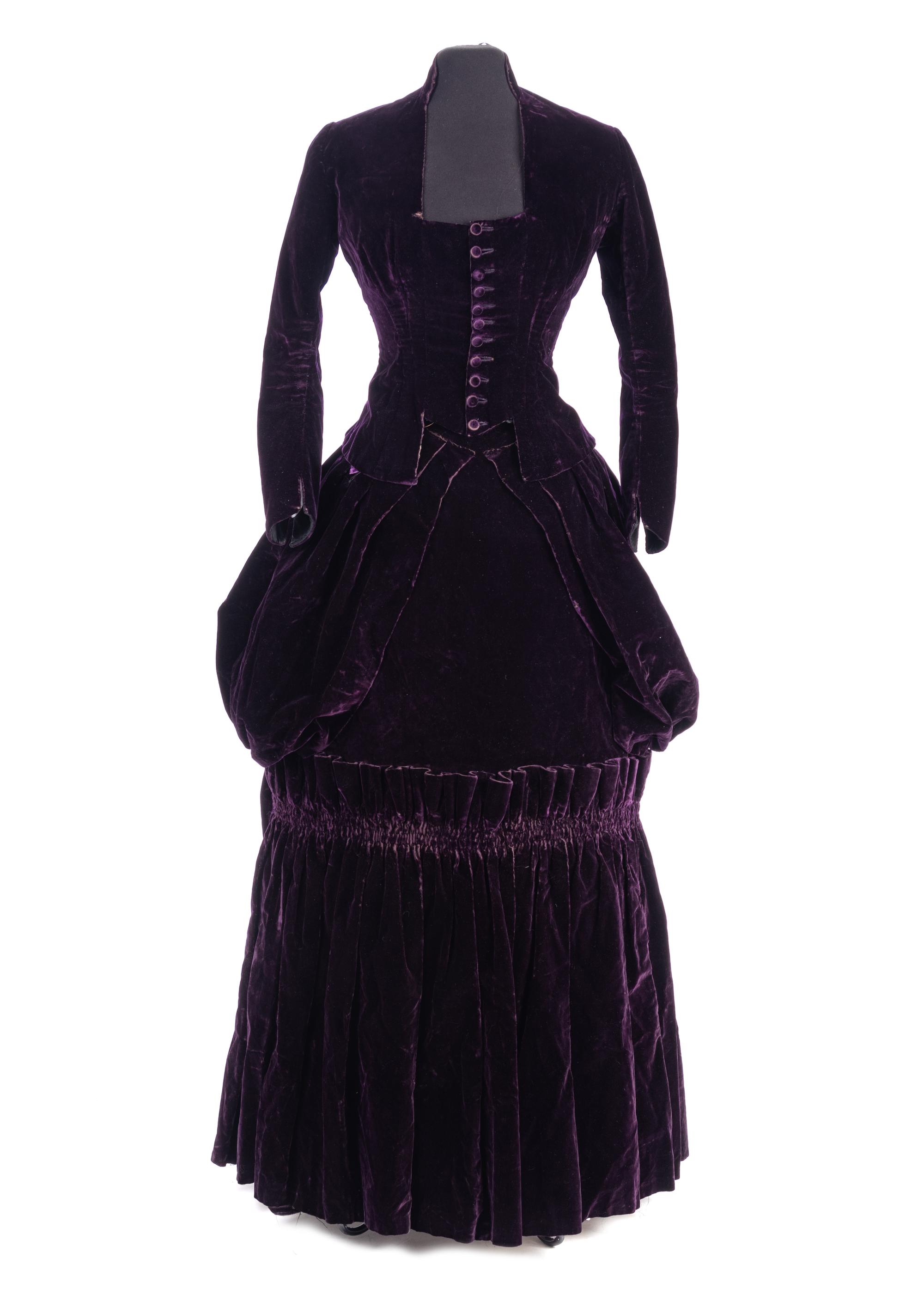 Two-Piece Silk Velvet Dress, 1880s