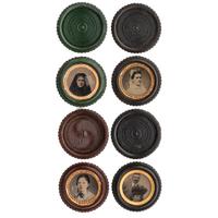 [EARLY PHOTOGRAPHY - UNION CASES]. A collection of 12 "oreo" cases in assorted colors containing tintypes of women with interesting hairstyles and accessories, including: