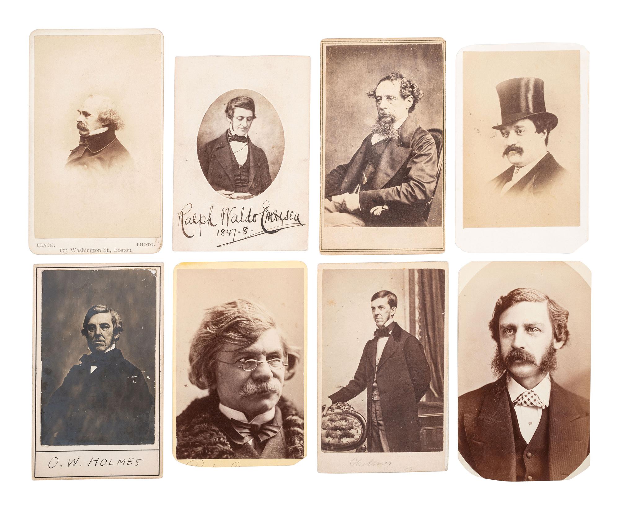 [EARLY PHOTOGRAPHY]. 71 CDVs of prominent authors, scholars, businessmen, & artists.