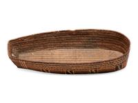 Salish Basketry Cradle, with Imbricated Designs