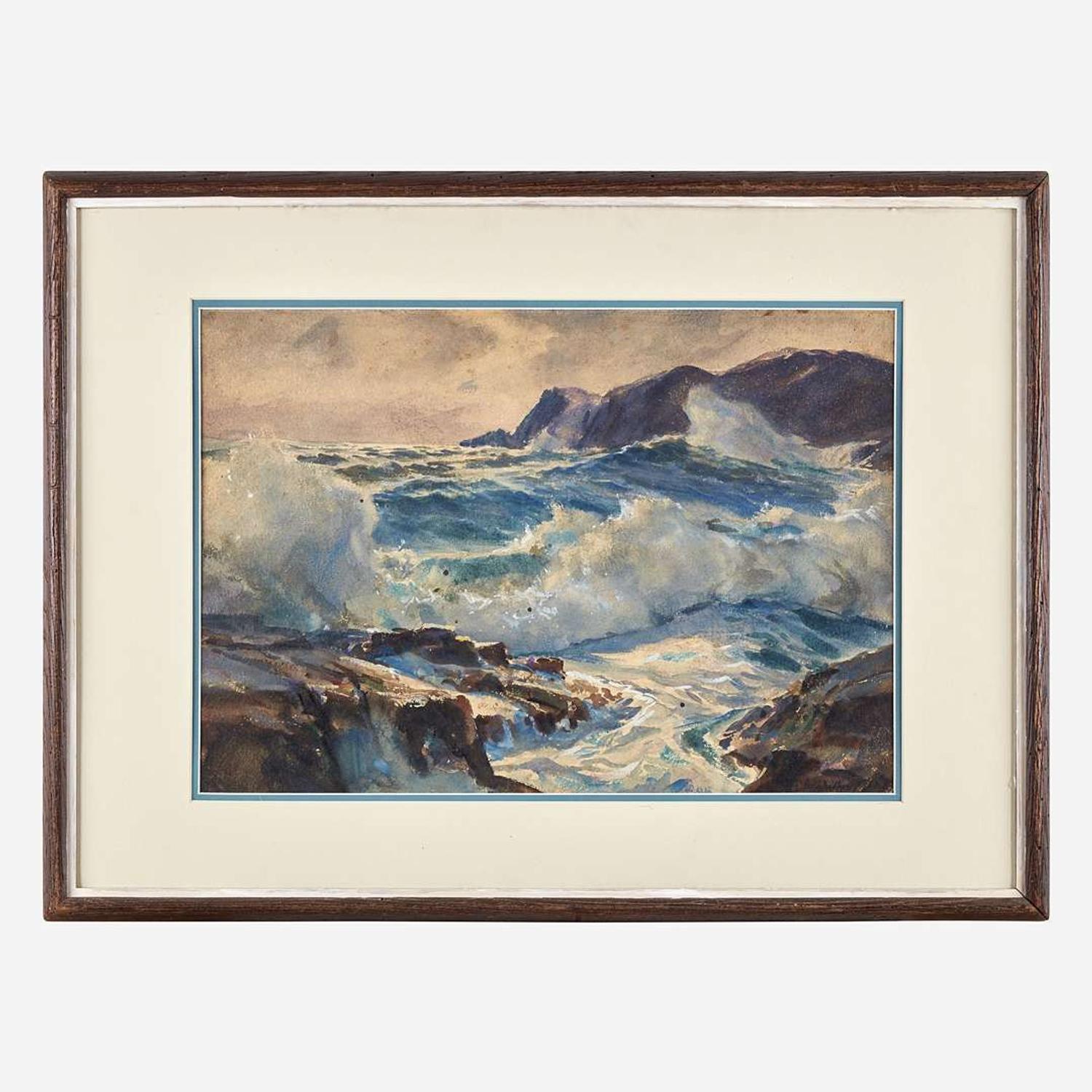 John Whorf (American, 1903-1959) Crashing Waves