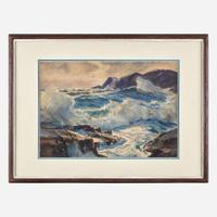 John Whorf (American, 1903-1959) Crashing Waves