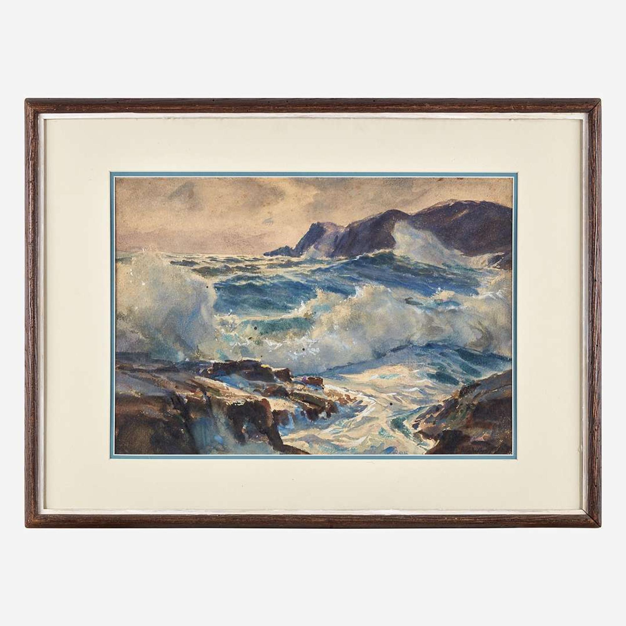 John Whorf (American, 1903-1959) Crashing Waves