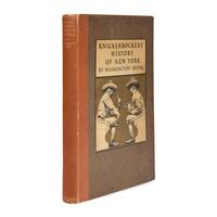 [Parrish, Maxfield (1870-1966), illustrator]. -- Irving, Washington (1783-1859)]. A History of New York from the Beginning of the World to the End of the Dutch Dynasty . London and Boston: D.B. Updike, The Merrymount Press for John Lane, 1900.