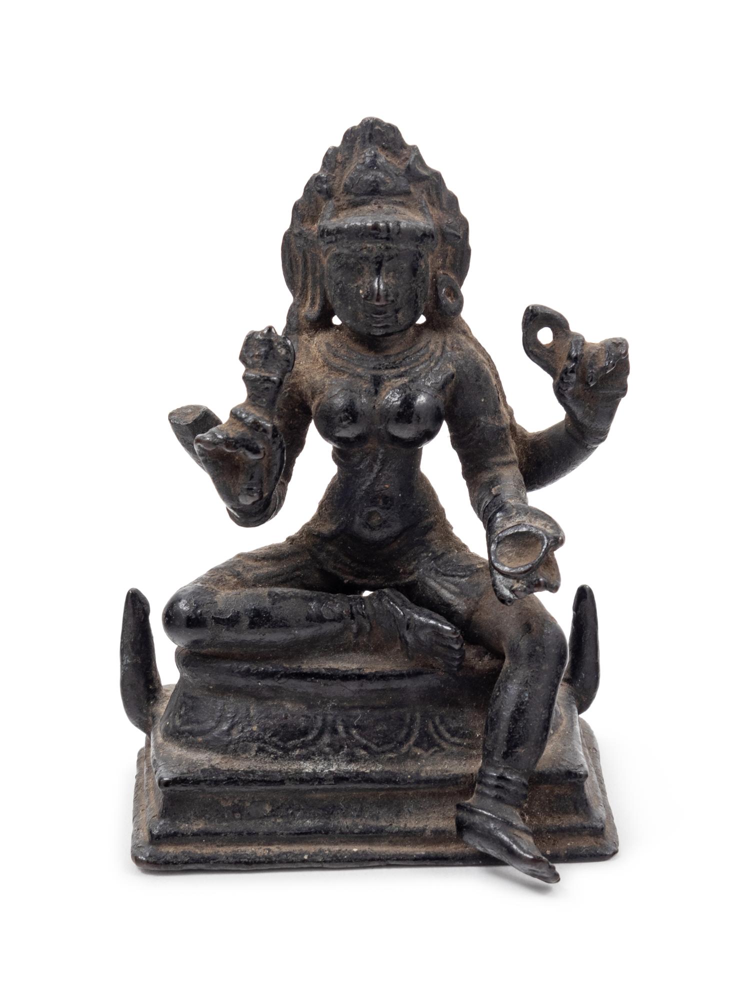 An Indian Bronze Figure of a Seated Bodhisattva