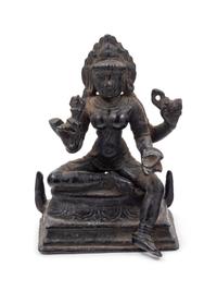 An Indian Bronze Figure of a Seated Bodhisattva