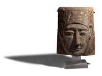 An Egyptian Painted Wood Mummy Mask