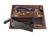 [MEDICAL KIT] Late 19th century amputation and trephination kit. Cincinnati, OH: Samuel A. Crocker, ca late 1890s.