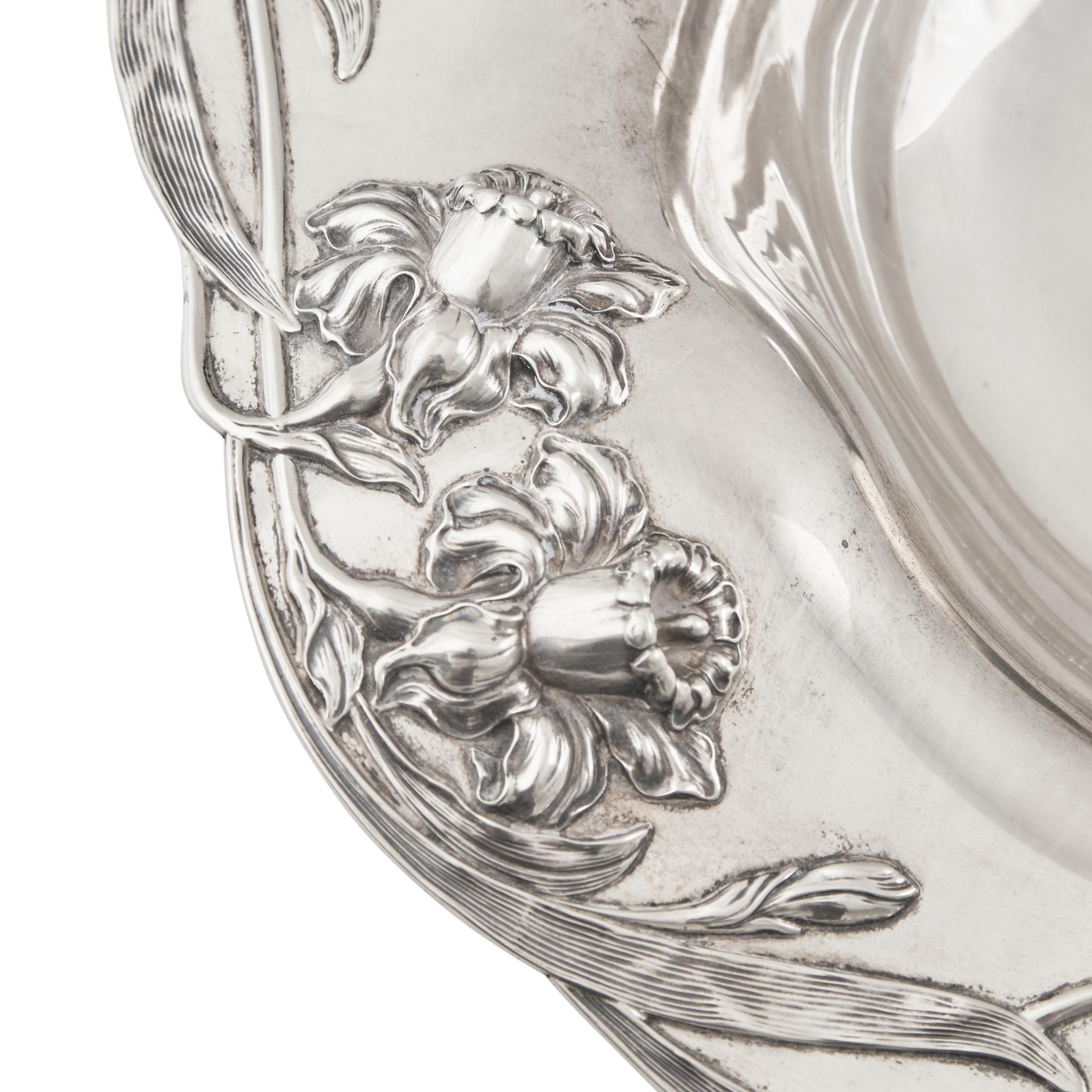An American Silver Floral Cast Bowl