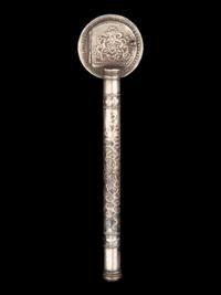 Nine Japanese Silver Portable Writing Sets, Yatate