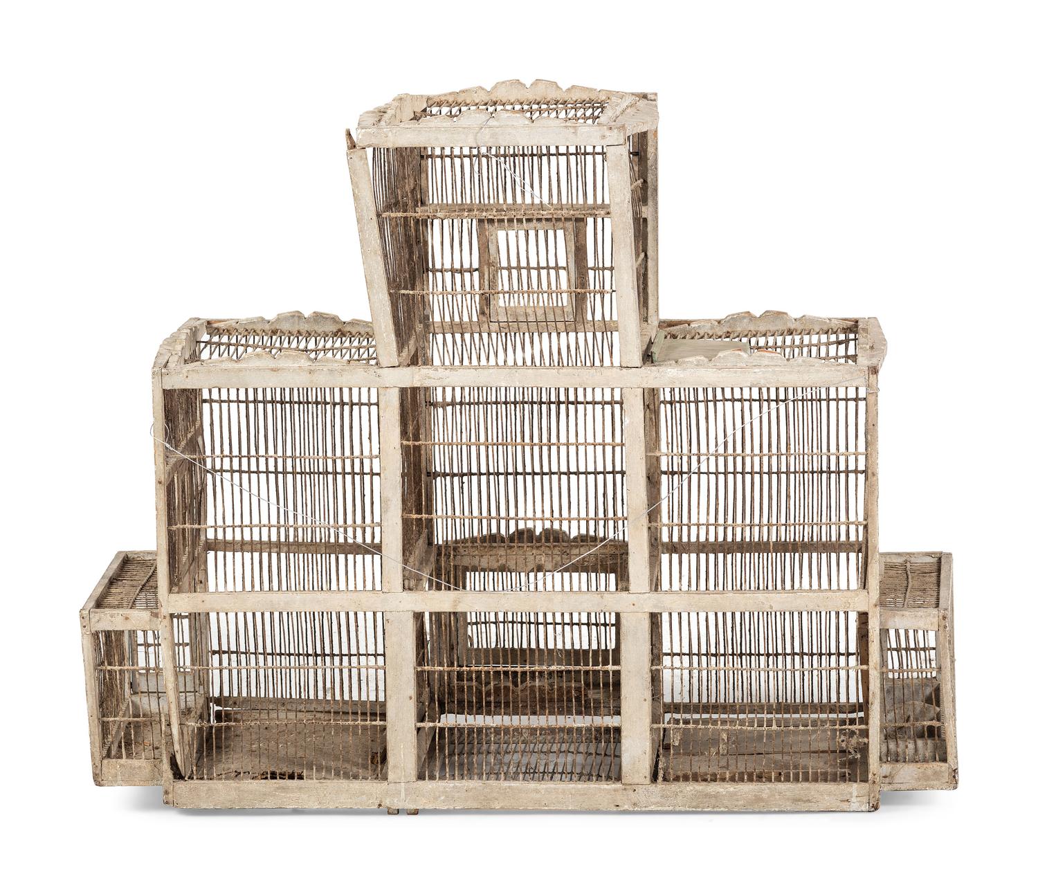 Four Architectural Bird Cages