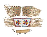 Northern Plains Hide Cuffs and Knife Sheath