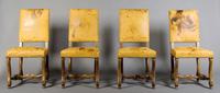 A Set of Four French Provincial Side Chairs, Height 39 inches.