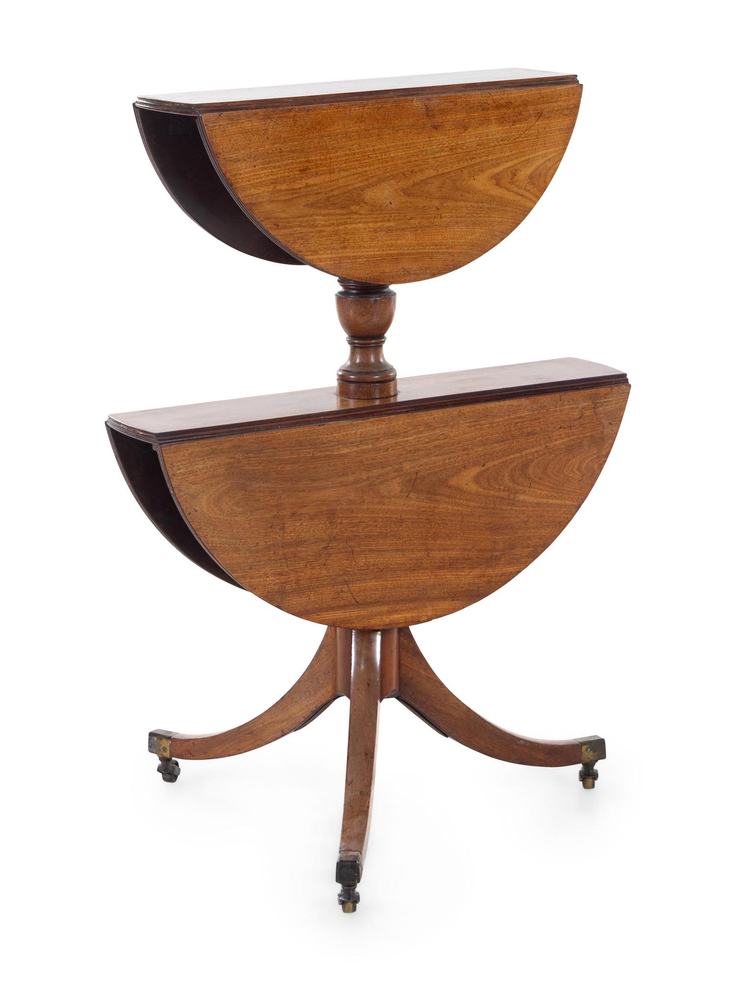 An English Mahogany Drop-Leaf Dumbwaiter