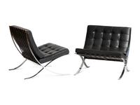 Pair of Barcelona Chairs, 1987 Knoll, USA