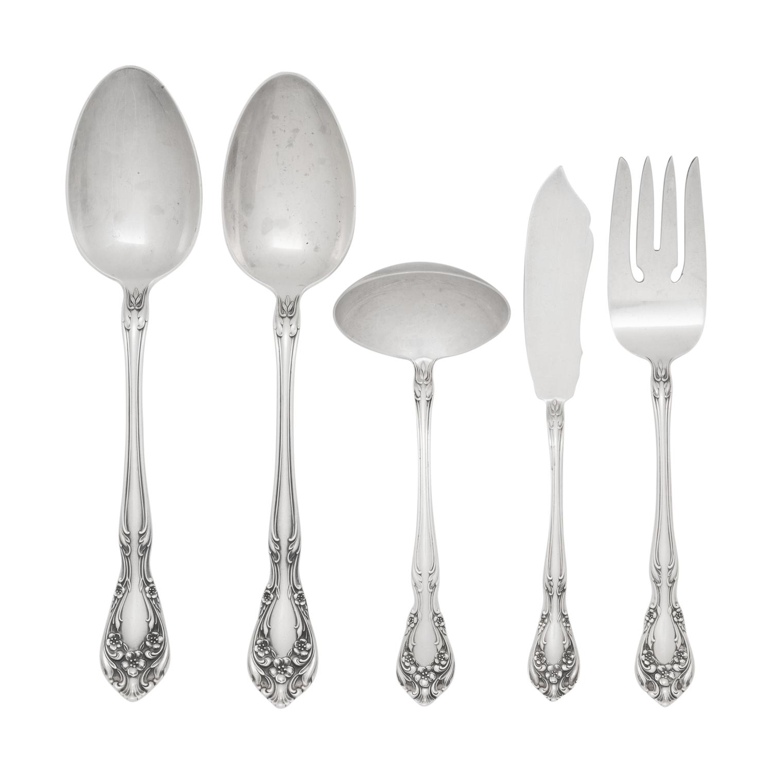 An American Silver Flatware Service
