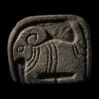 A South Arabian Stone Plaque of a Ram with Inscription