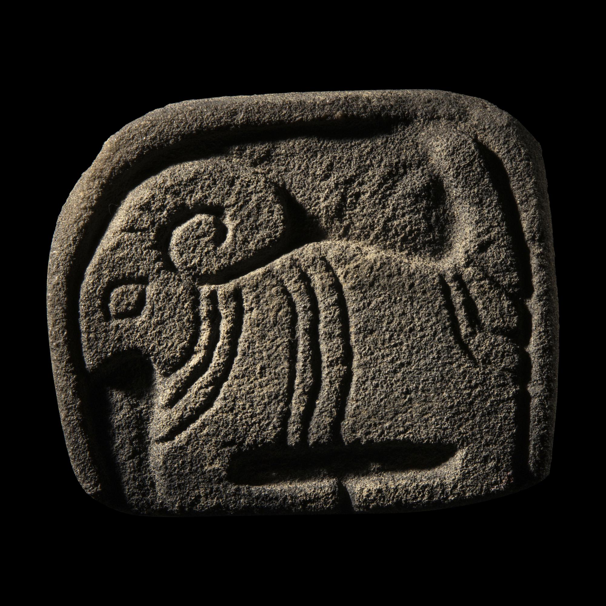 A South Arabian Stone Plaque of a Ram with Inscription