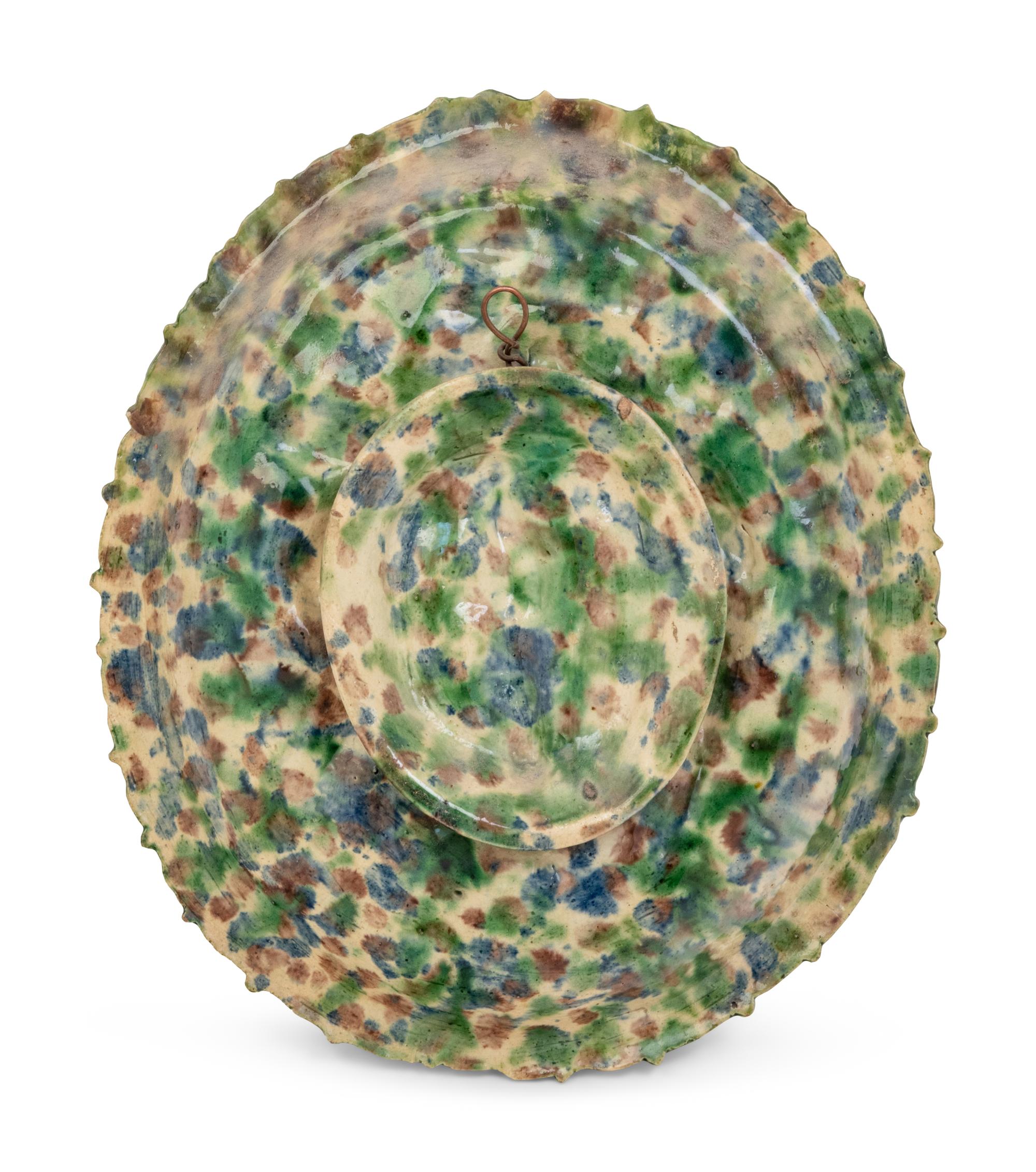 A French Glazed Earthenware Bowl in the Manner of Bernard Palissy (French, 1510-1589)