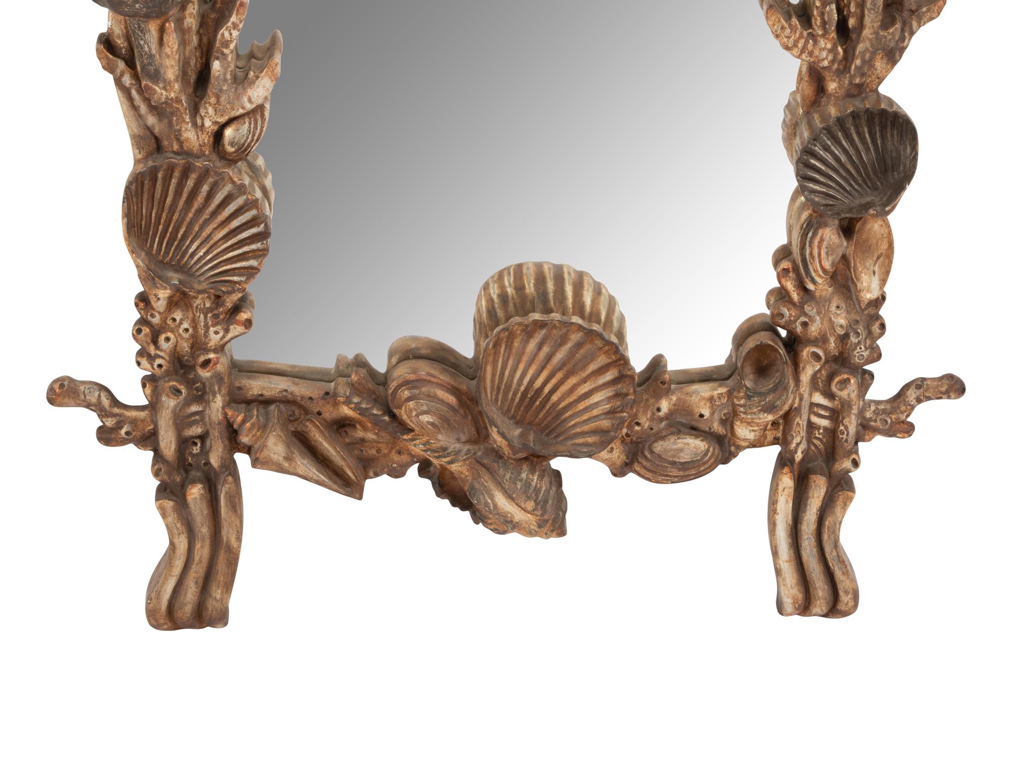 An Italian Grotto Style Mirror