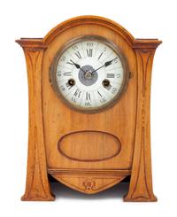 A Secessionist Fruitwood Mantel Clock