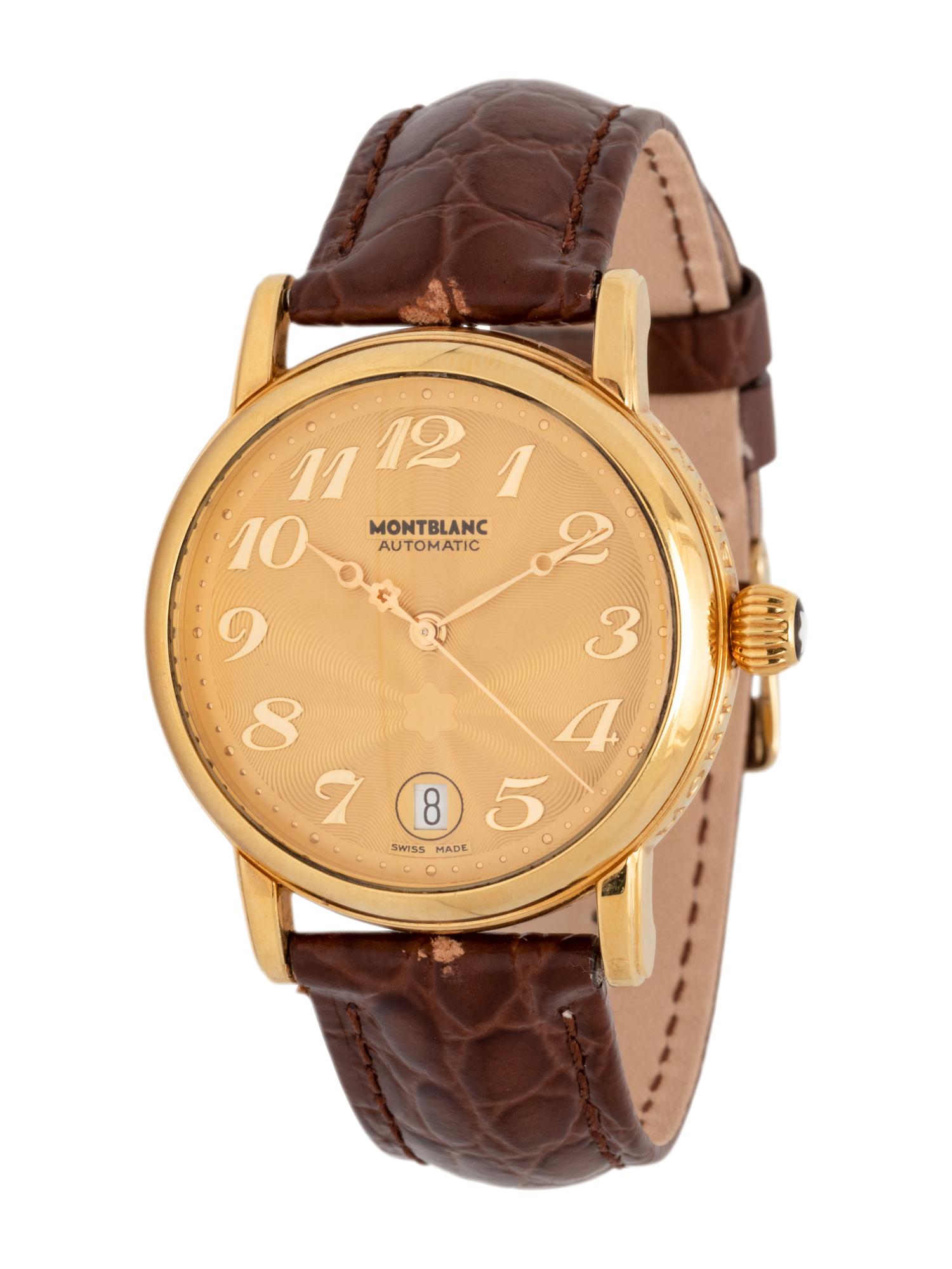 MONTBLANC, REF. 7011 18K YELLOW GOLD 'MEISTERSTUCK' WRISTWATCH