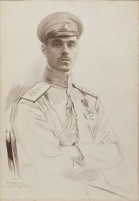 A Russian Portrait of Grand Duke Michael Alexandrovich in an English Silver Frame