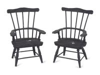 Eleven Miniature Windsor Chairs