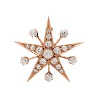 DIAMOND STAR BROOCH