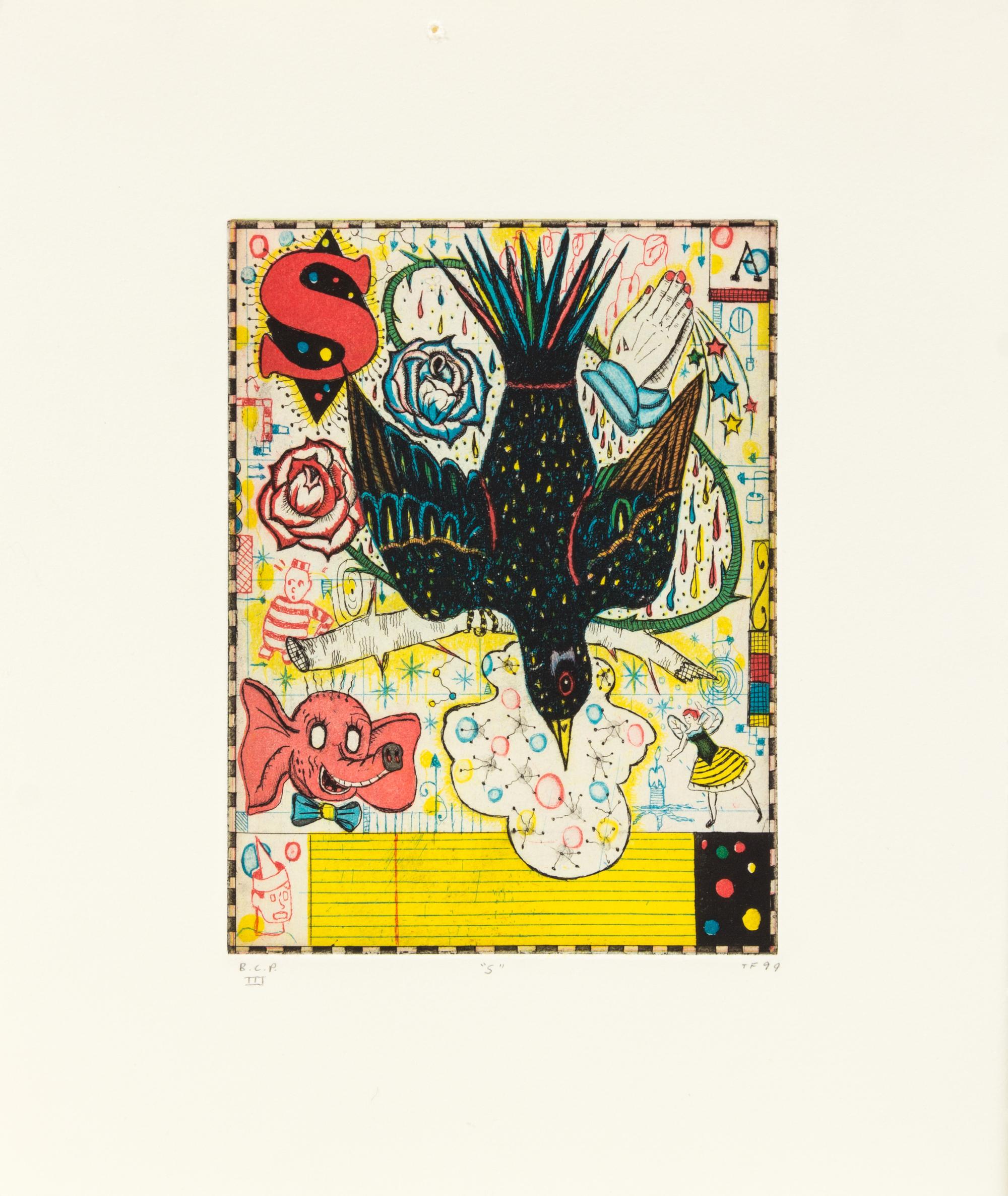 Tony Fitzpatrick, (American, b. 1958), Max and Gaby's Alphabet portfolio, 1999-2000