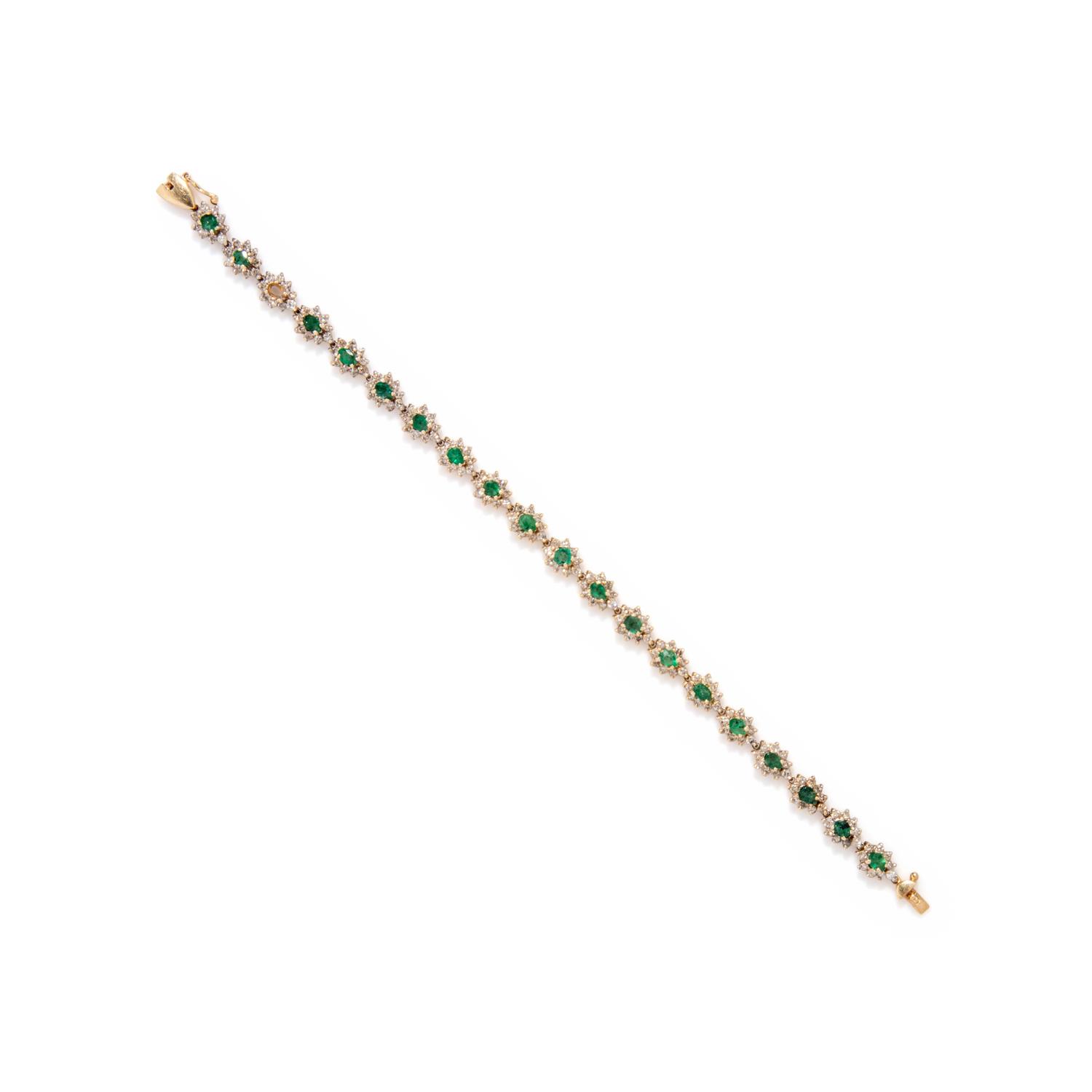 EMERALD AND DIAMOND BRACELET