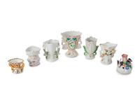 A Group of Eleven Staffordshire Glaze Vases